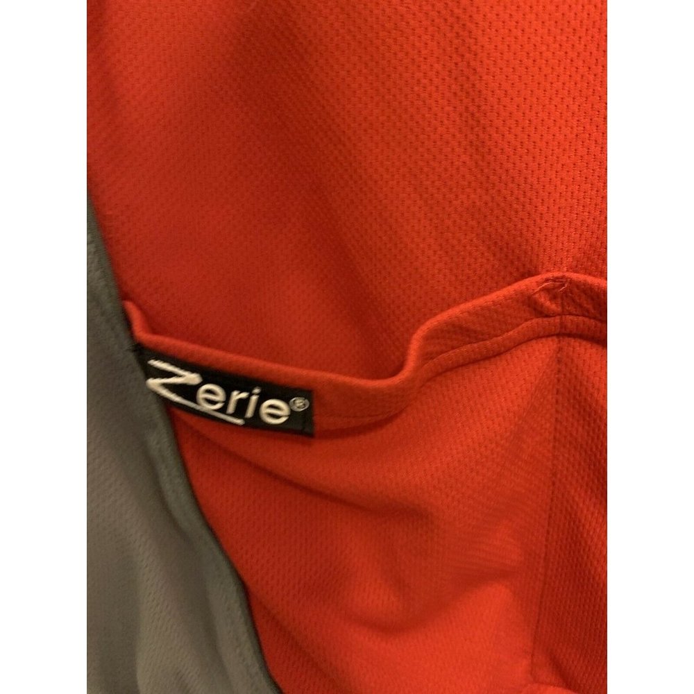 Zerie Cycling Jersey Bicycle SZ Large Red Gray - Picture 6 of 7